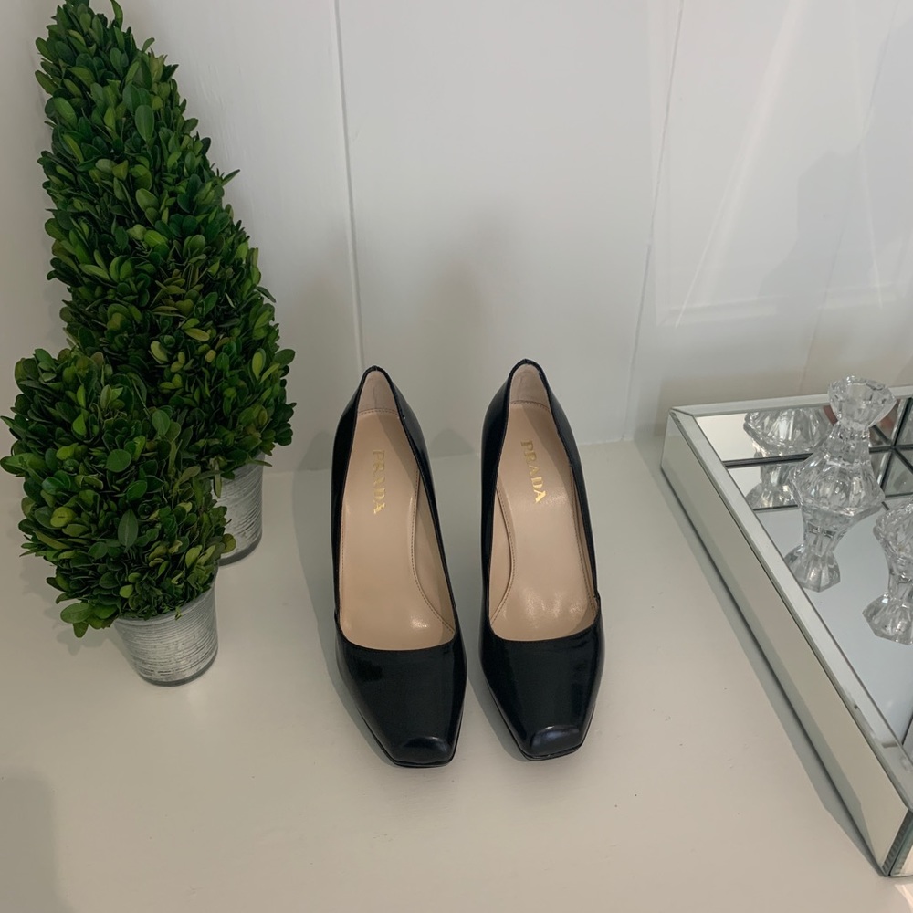 Nib: Prada Black Asymmetrical Square Toe - image 2